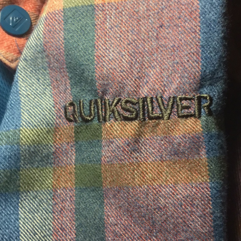 Quicksilver Lined Snap Button Medium Flannel - image 6
